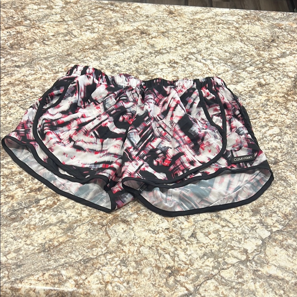 Calvin Klein Women's Athletic Shorts - Black, Red, White - Picture 1 of 4